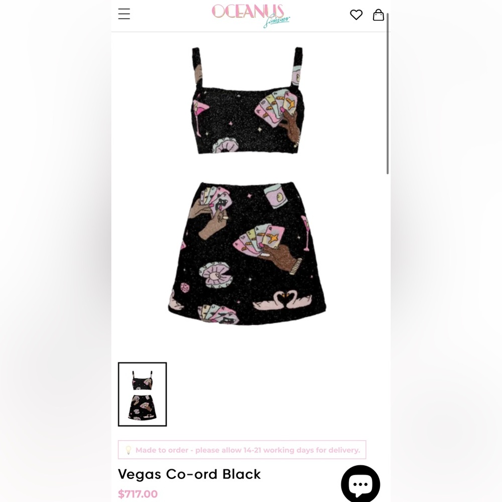 OCEANUS ‘Vegas’ beaded skirt